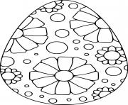 Easter Egg with Flower and Bubbles