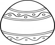 Easter Egg with Simple Patterns